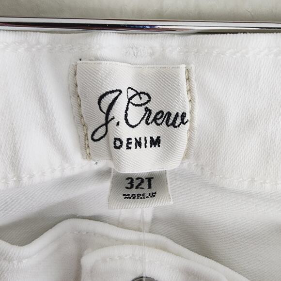 NEW J. Crew White Denim Vintage Straight Leg High Waisted Jeans - Picture 5 of 10